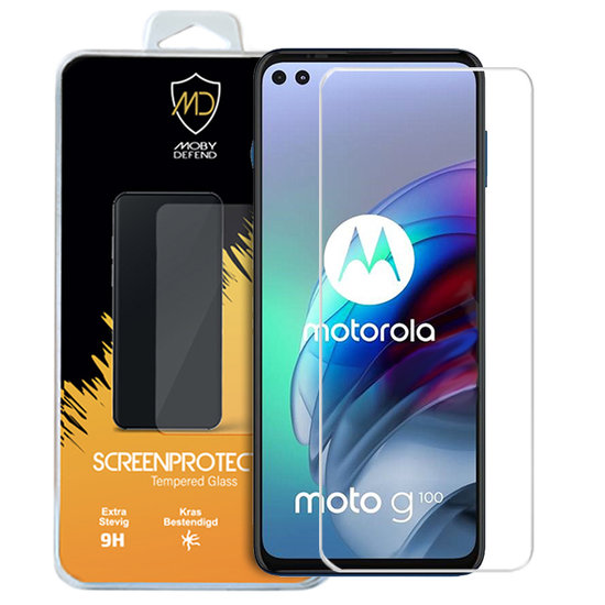 Motorola Moto G100 screenprotector - MobyDefend Case-Friendly Screensaver - Gehard Glas