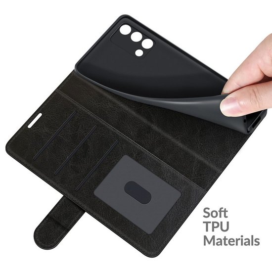 Oppo A74 4G Hoesje - MobyDefend Wallet Book Case (Sluiting Achterkant) - Zwart