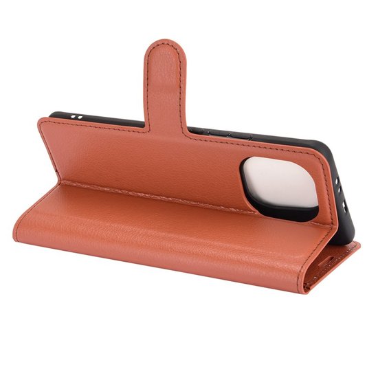 Xiaomi Mi 11 Hoesje - MobyDefend Kunstleren Wallet Book Case (Sluiting Voorkant) - Bruin