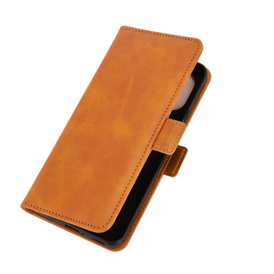 Xiaomi Mi 11 hoesje, MobyDefend Luxe Wallet Book Case (Sluiting Zijkant), Lichtbruin
