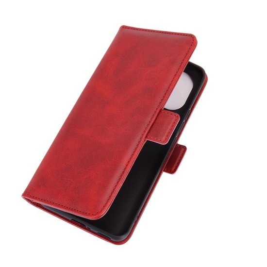 Xiaomi Mi 11 hoesje, MobyDefend Luxe Wallet Book Case (Sluiting Zijkant), Rood