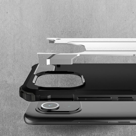 Xiaomi Mi 11 hoesje, MobyDefend Dubbelgelaagde Shockproof Pantsercase, Zwart