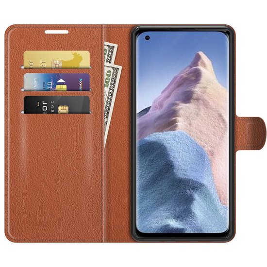 Xiaomi Mi 11 Ultra hoesje, MobyDefend Kunstleren Wallet Book Case, Bruin