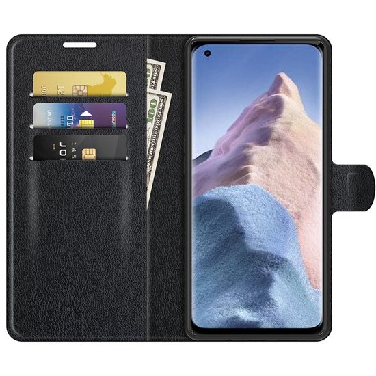 Xiaomi Mi 11 Ultra hoesje, MobyDefend Kunstleren Wallet Book Case, Zwart