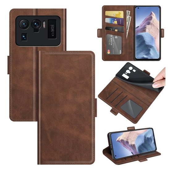 Xiaomi Mi 11 Ultra Hoesje - MobyDefend Luxe Wallet Book Case (Sluiting Zijkant) - Bruin
