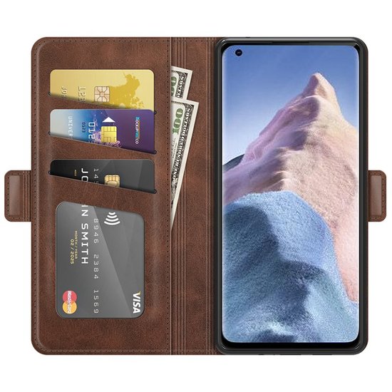 Xiaomi Mi 11 Ultra Hoesje - MobyDefend Luxe Wallet Book Case (Sluiting Zijkant) - Bruin