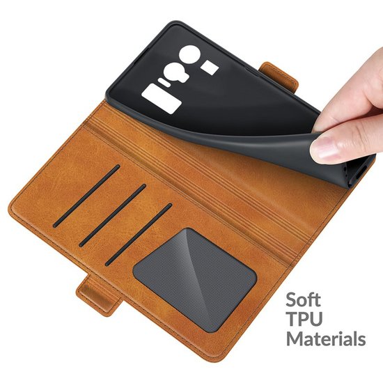Xiaomi Mi 11 Ultra Hoesje - MobyDefend Luxe Wallet Book Case (Sluiting Zijkant) - Lichtbruin