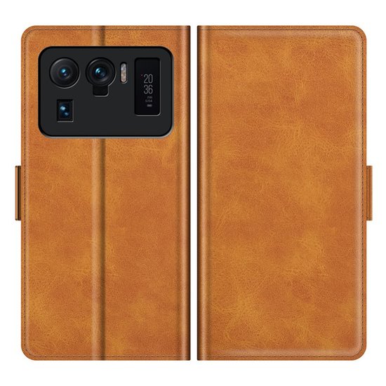 Xiaomi Mi 11 Ultra Hoesje - MobyDefend Luxe Wallet Book Case (Sluiting Zijkant) - Lichtbruin