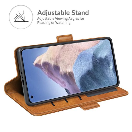 Xiaomi Mi 11 Ultra Hoesje - MobyDefend Luxe Wallet Book Case (Sluiting Zijkant) - Lichtbruin