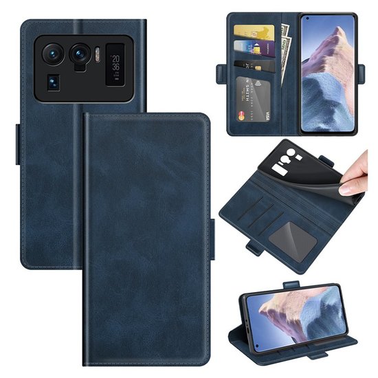 Xiaomi Mi 11 Ultra hoesje, MobyDefend Luxe Wallet Book Case (Sluiting Zijkant), Blauw