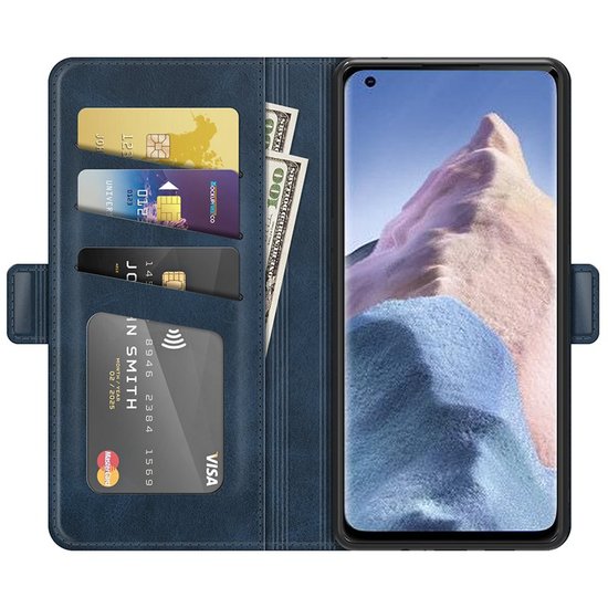 Xiaomi Mi 11 Ultra hoesje, MobyDefend Luxe Wallet Book Case (Sluiting Zijkant), Blauw