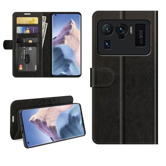Xiaomi Mi 11 Ultra Hoesje - MobyDefend Wallet Book Case (Sluiting Achterkant) - Zwart
