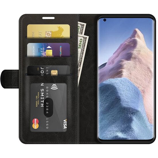 Xiaomi Mi 11 Ultra hoesje, MobyDefend Wallet Book Case (Sluiting Achterkant), Zwart