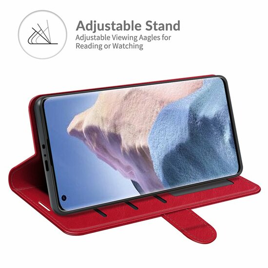 Xiaomi Mi 11 Ultra Hoesje - MobyDefend Wallet Book Case (Sluiting Achterkant) - Rood