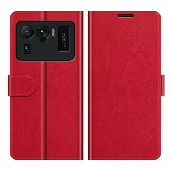 Xiaomi Mi 11 Ultra Hoesje - MobyDefend Wallet Book Case (Sluiting Achterkant) - Rood