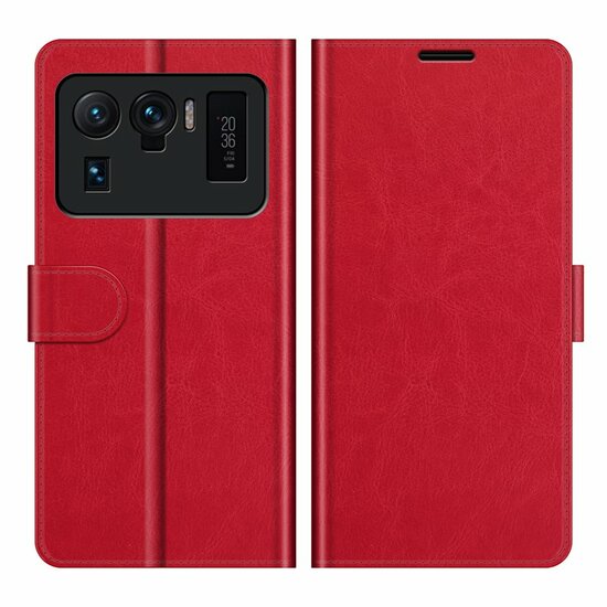 Xiaomi Mi 11 Ultra hoesje, MobyDefend Wallet Book Case (Sluiting Achterkant), Rood