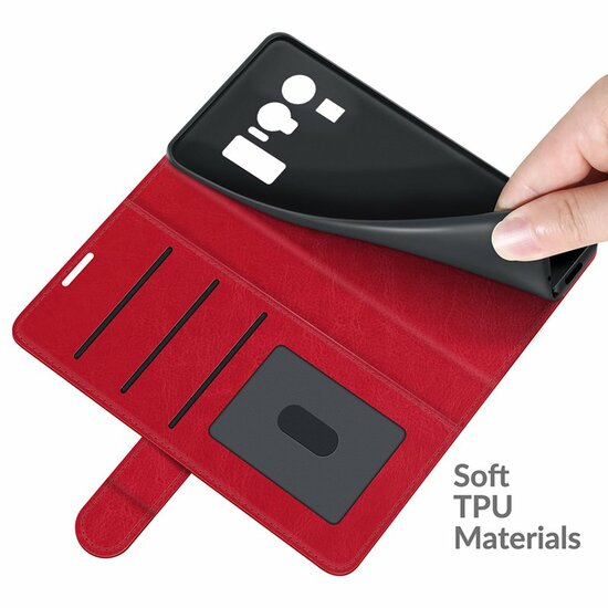 Xiaomi Mi 11 Ultra Hoesje - MobyDefend Wallet Book Case (Sluiting Achterkant) - Rood
