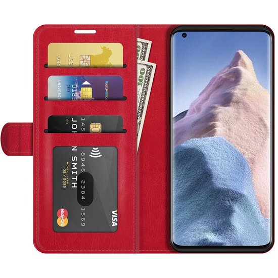 Xiaomi Mi 11 Ultra hoesje, MobyDefend Wallet Book Case (Sluiting Achterkant), Rood