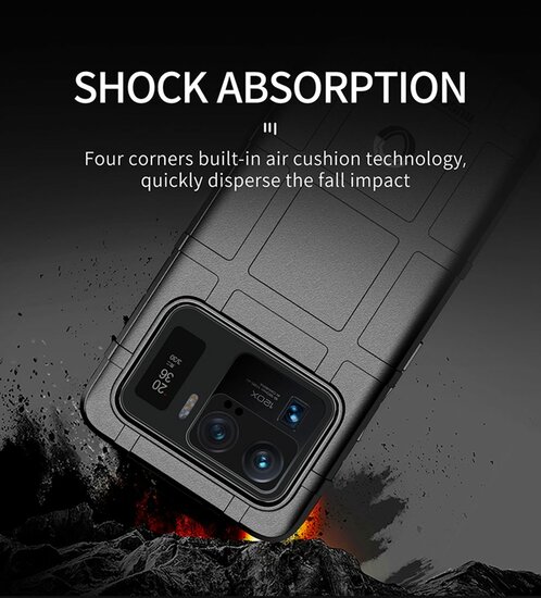 Xiaomi Mi 11 Ultra hoesje, Rugged Shield TPU Gelcase, Zwart