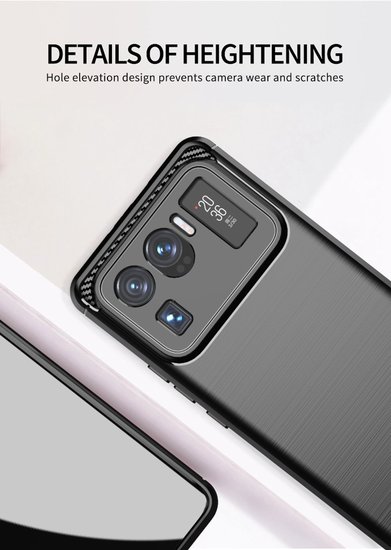 Xiaomi Mi 11 Ultra Hoesje - MobyDefend TPU Backcover - Geborstelde Metaal &amp; Carbon-Look - Zwart