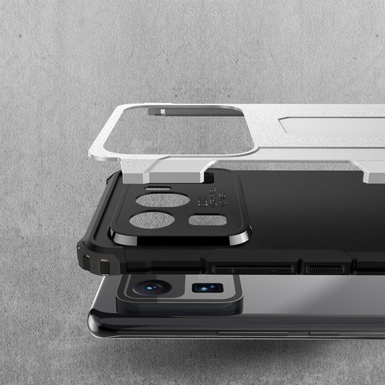 Xiaomi Mi 11 Ultra hoesje, MobyDefend Dubbelgelaagde Shockproof Pantsercase, Zilvergrijs