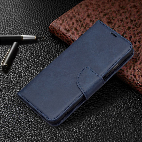 Xiaomi Redmi Note 10 / Note 10S Hoesje - MobyDefend Wallet Book Case Met Koord - Blauw