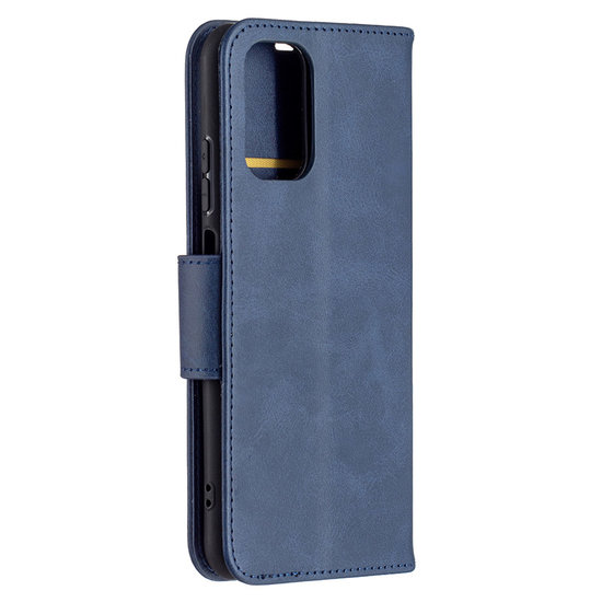 Xiaomi Redmi Note 10 / Note 10S Hoesje - MobyDefend Wallet Book Case Met Koord - Blauw