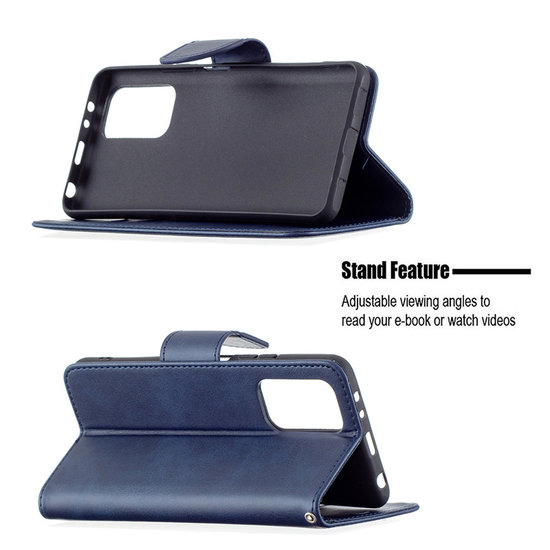Xiaomi Redmi Note 10 Pro Hoesje - MobyDefend Wallet Book Case Met Koord - Blauw