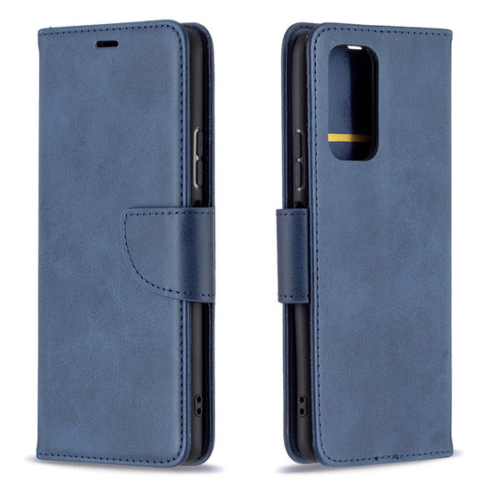 Xiaomi Redmi Note 10 Pro Hoesje - MobyDefend Wallet Book Case Met Koord - Blauw