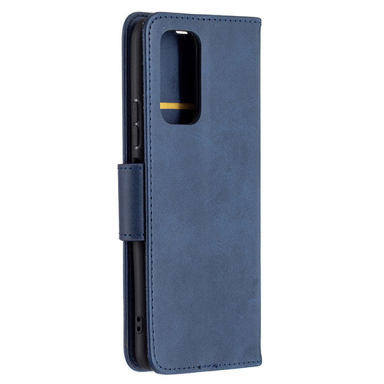Xiaomi Redmi Note 10 Pro Hoesje, MobyDefend Wallet Book Case Met Koord, Blauw