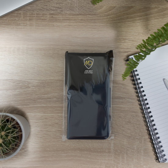 Xiaomi Redmi Note 10 Pro Hoesje - MobyDefend Wallet Book Case Met Koord - Blauw