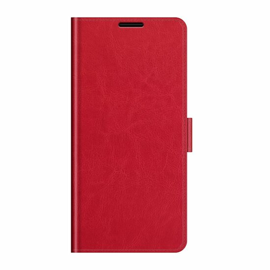 Sony Xperia 5 III hoesje, MobyDefend Wallet Book Case (Sluiting Achterkant), Rood