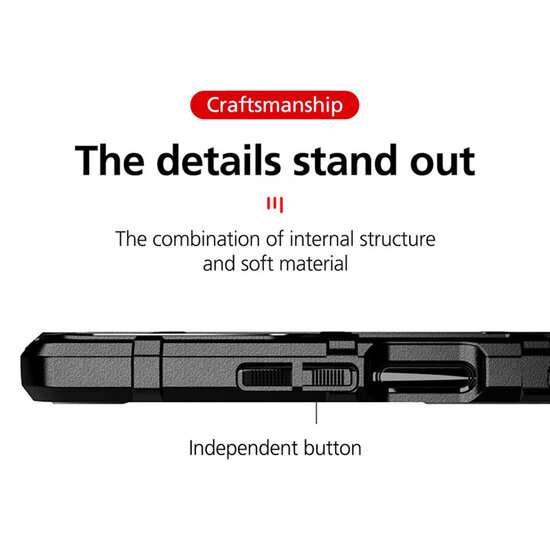 Sony Xperia 5 III hoesje, Rugged Shield TPU Gelcase, Blauw