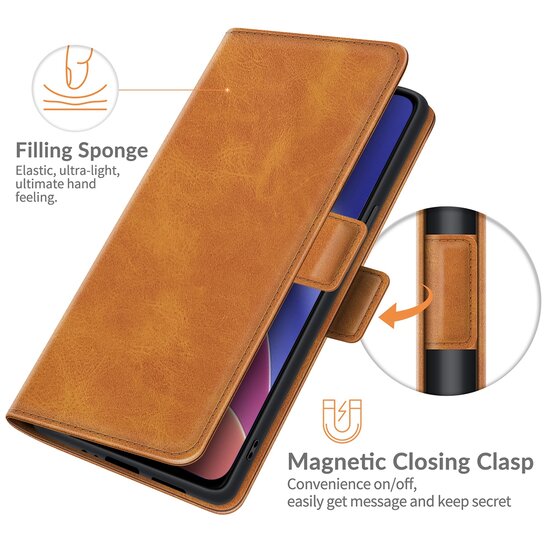 Xiaomi Mi 11i Hoesje - MobyDefend Luxe Wallet Book Case (Sluiting Zijkant) - Lichtbruin