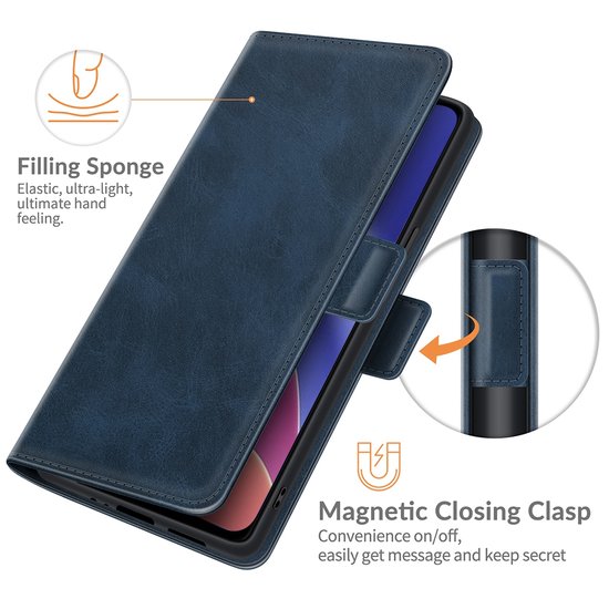 Xiaomi Mi 11i Hoesje, MobyDefend Luxe Wallet Book Case (Sluiting Zijkant), Blauw