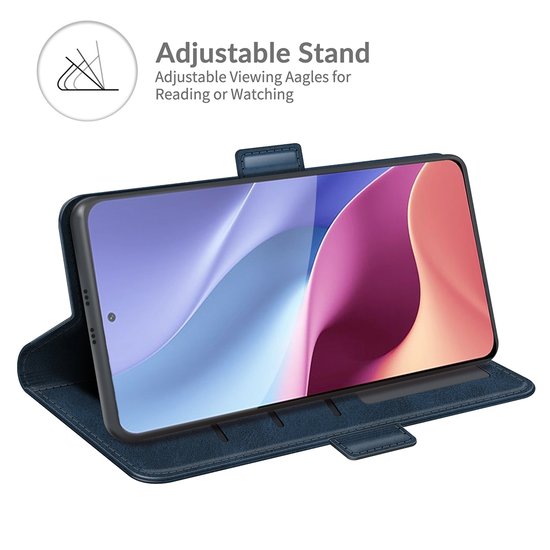 Xiaomi Mi 11i Hoesje - MobyDefend Luxe Wallet Book Case (Sluiting Zijkant) - Blauw