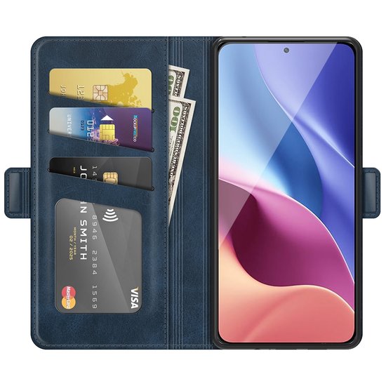 Xiaomi Mi 11i Hoesje - MobyDefend Luxe Wallet Book Case (Sluiting Zijkant) - Blauw