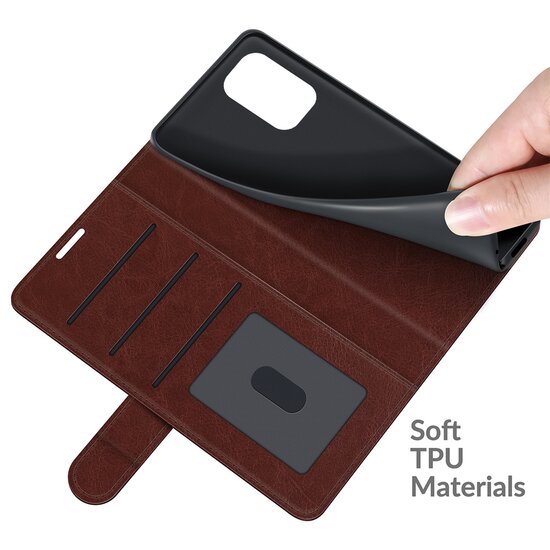 Xiaomi Mi 11i Hoesje - MobyDefend Wallet Book Case (Sluiting Achterkant) - Bruin