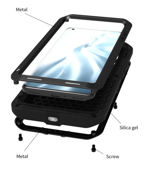 Xiaomi Mi 11 Hoes - Love Mei Metalen Case - Extreme Protection - Wit
