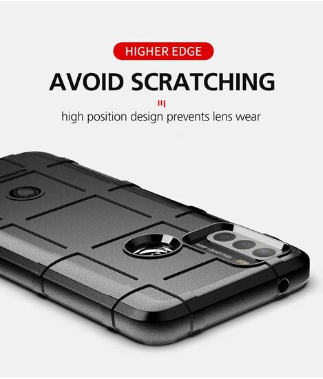 Motorola Moto G50 Hoesje, Rugged Shield TPU Gelcase, Zwart