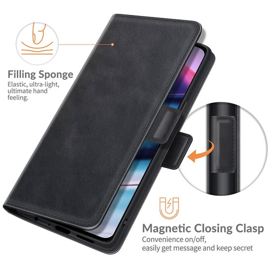 OnePlus Nord CE Hoesje, MobyDefend Luxe Wallet Book Case (Sluiting Zijkant), Zwart