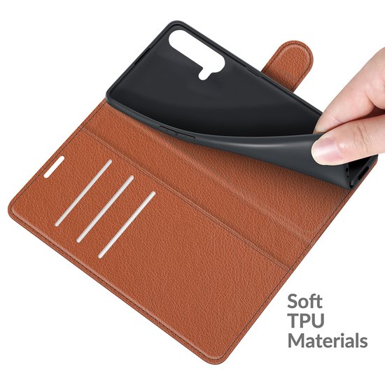 OnePlus Nord CE Hoesje - MobyDefend Kunstleren Wallet Book Case (Sluiting Voorkant) - Bruin
