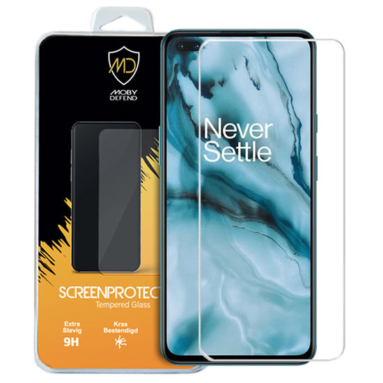 OnePlus Nord screenprotector, MobyDefend Case-Friendly Gehard Glas Screensaver