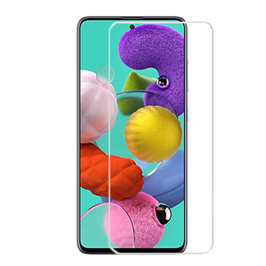 2-Pack Samsung Galaxy A51 Screenprotectors, MobyDefend Case-Friendly Gehard Glas Screensavers