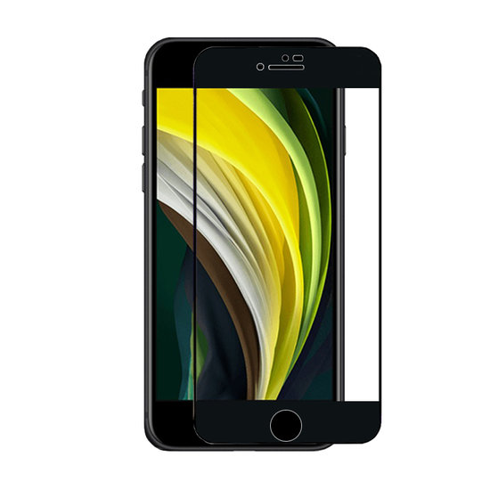 Apple iPhone SE (2020/2022) / iPhone 7 / iPhone 8 screenprotector, MobyDefend gehard glas screensaver, Zwarte randen