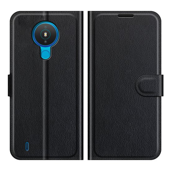 Nokia 1.4 Hoesje - MobyDefend Kunstleren Wallet Book Case (Sluiting Voorkant) - Zwart