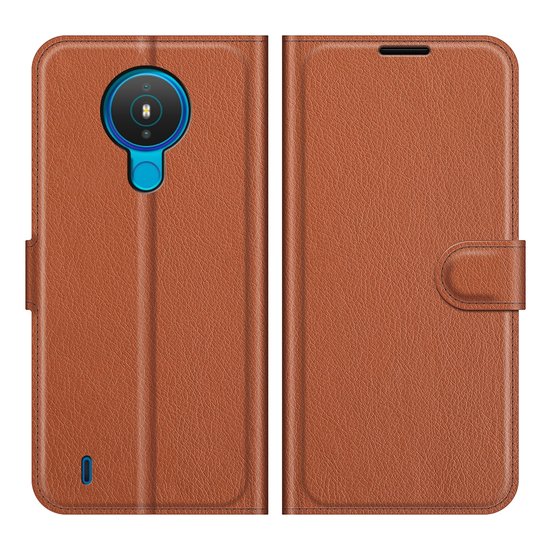 Nokia 1.4 Hoesje - MobyDefend Kunstleren Wallet Book Case (Sluiting Voorkant) - Bruin