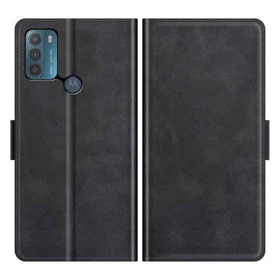 Motorola Moto G50 Hoesje - MobyDefend Luxe Wallet Book Case (Sluiting Zijkant) - Zwart