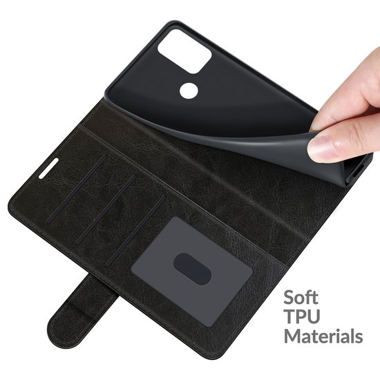 Motorola Moto G50 Hoesje - MobyDefend Wallet Book Case (Sluiting Achterkant) - Zwart