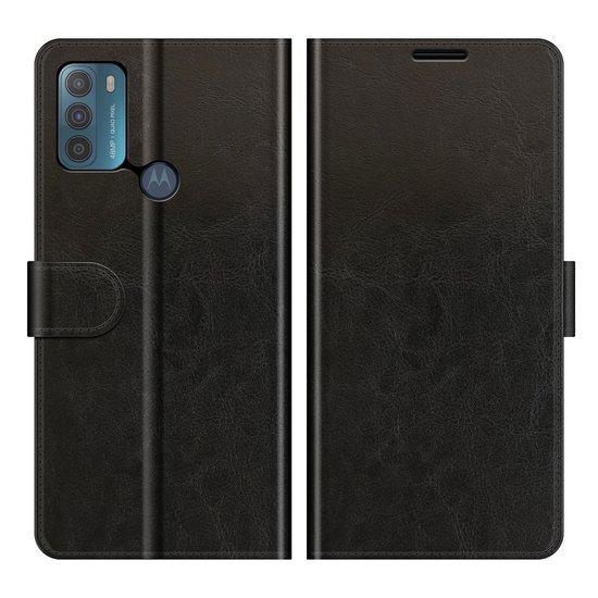 Motorola Moto G50 Hoesje - MobyDefend Wallet Book Case (Sluiting Achterkant) - Zwart